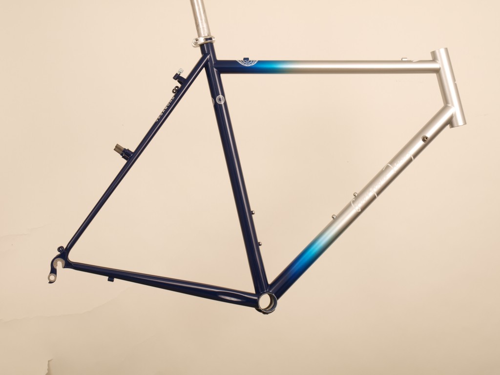 A vertical fade on a Georgena Terry Bicycle, the Coto Doñana Vagabond. The perfect paint scheme is an expression of the rider's personality.